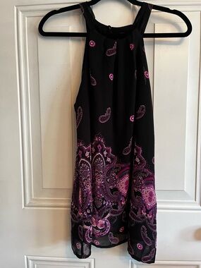 Black and Purple Paisley top